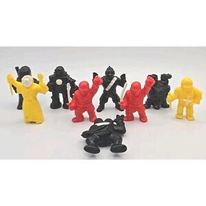 Vintage Lot of 9 1986 Panosh Exogini Ninja Mites 1.5" Figures Sku 324